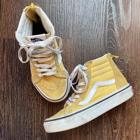 Vans Other - Vans yellow high top kids sneakers